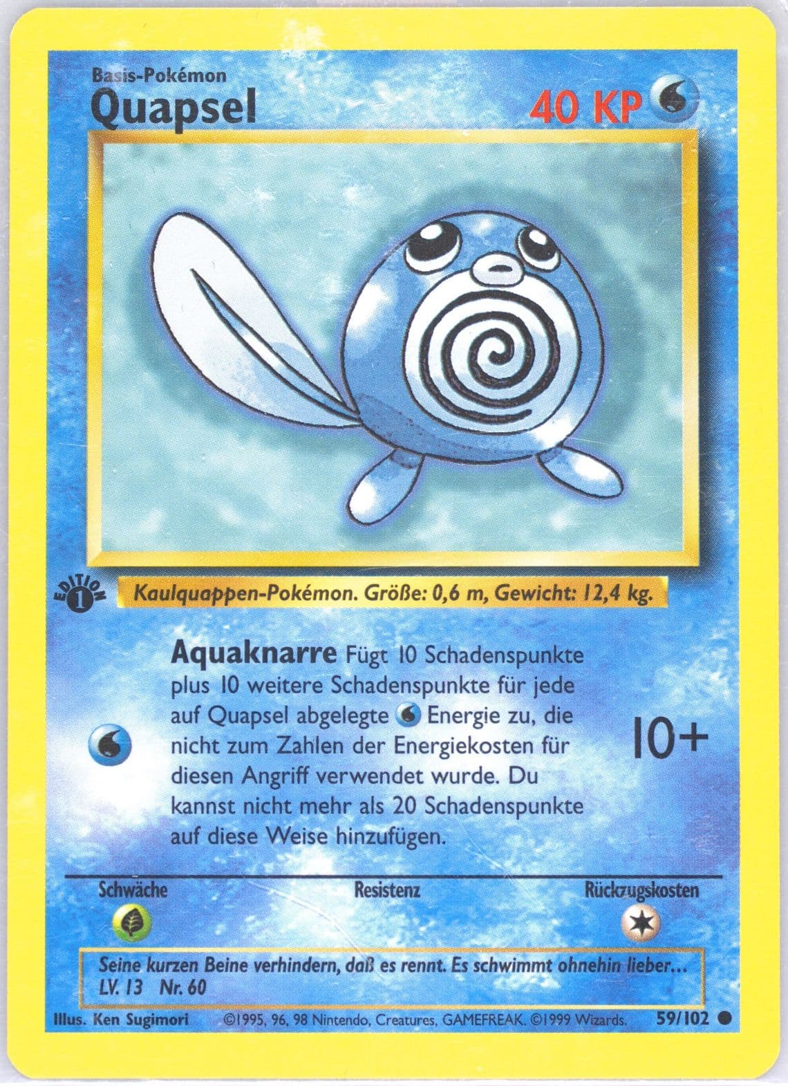 Quapsel 1st Edition (59) 1999 Pokemon German