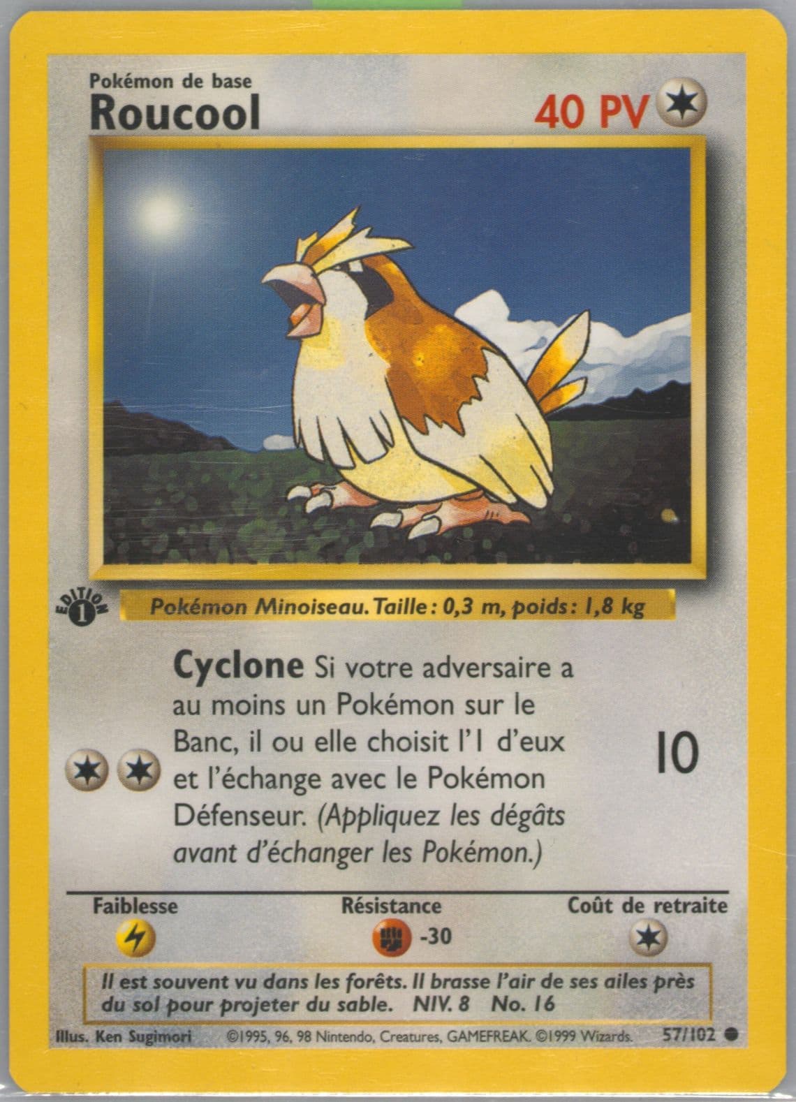 Roucool 1st Edition (57) 1999 Pokemon French