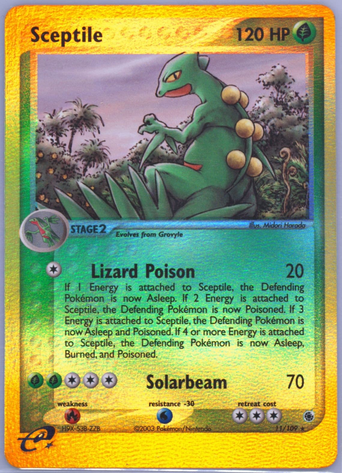 Sceptile-Reverse Foil (11) 2003 Pokemon EX Ruby & Sapphire