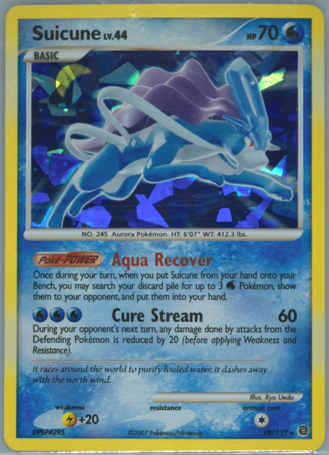 Suicune-Holo Cracked Ice (19) 2007 Pokemon Diamond & Pearl Secret Wonders