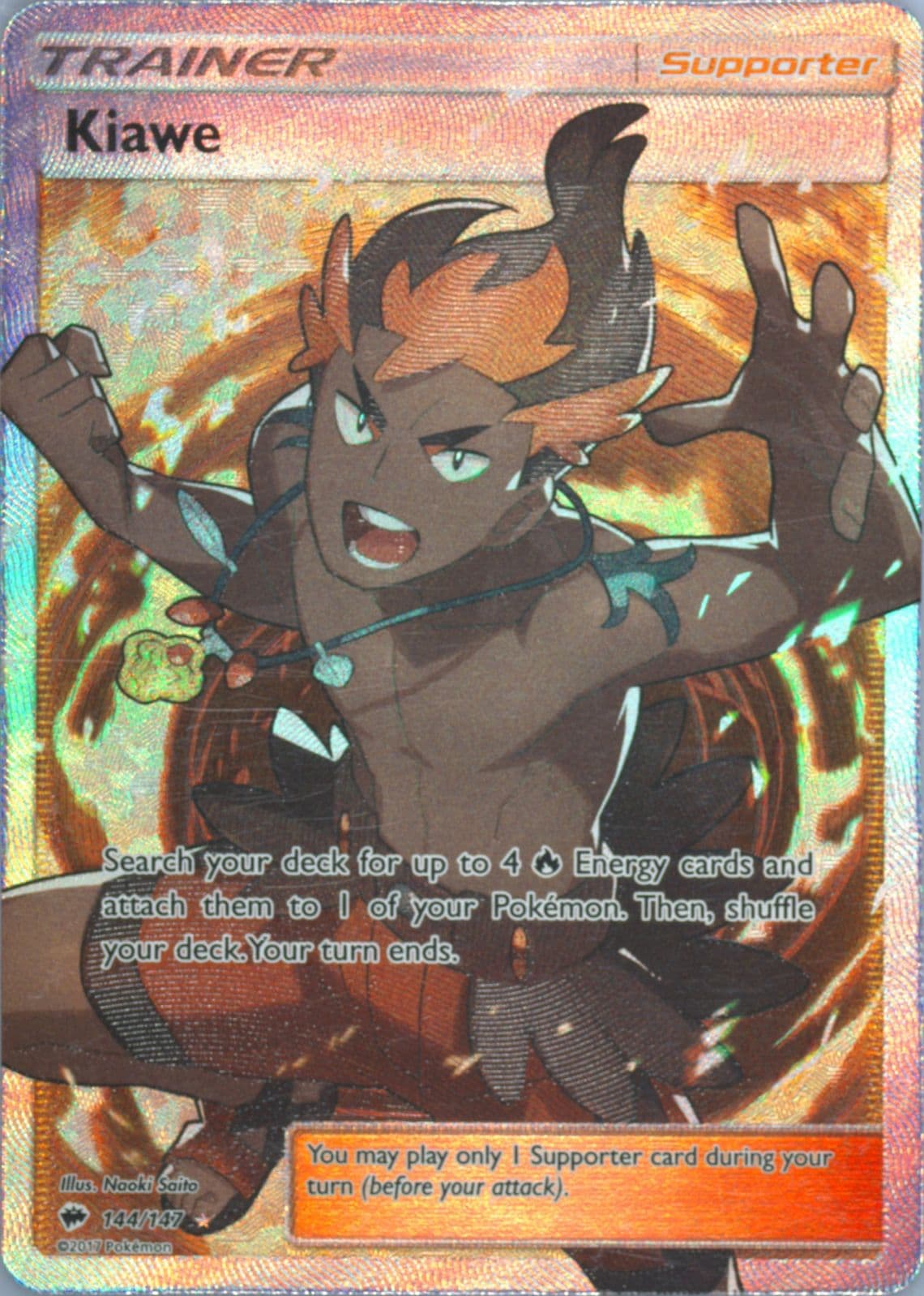 Full Art/Kiawe (144) 2017 Pokemon Sun & Moon Burning Shadows