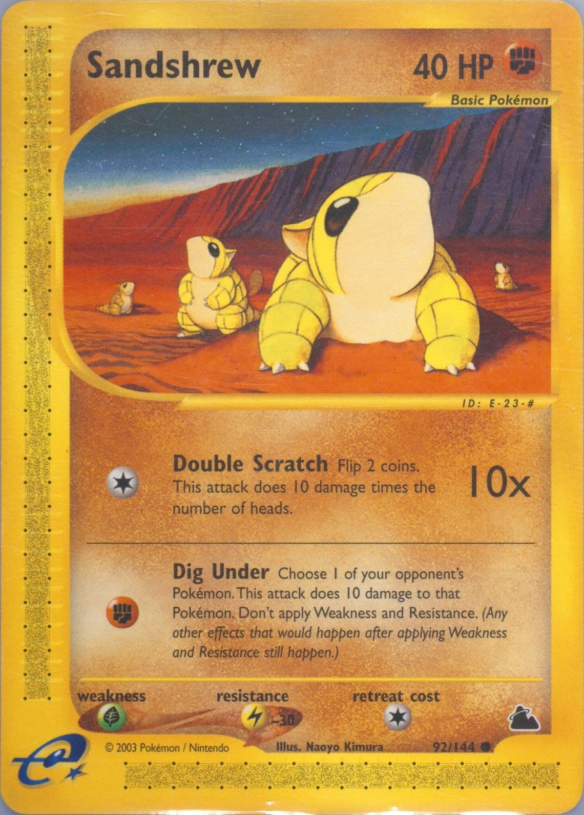 Sandshrew (92) 2003 Pokemon Skyridge