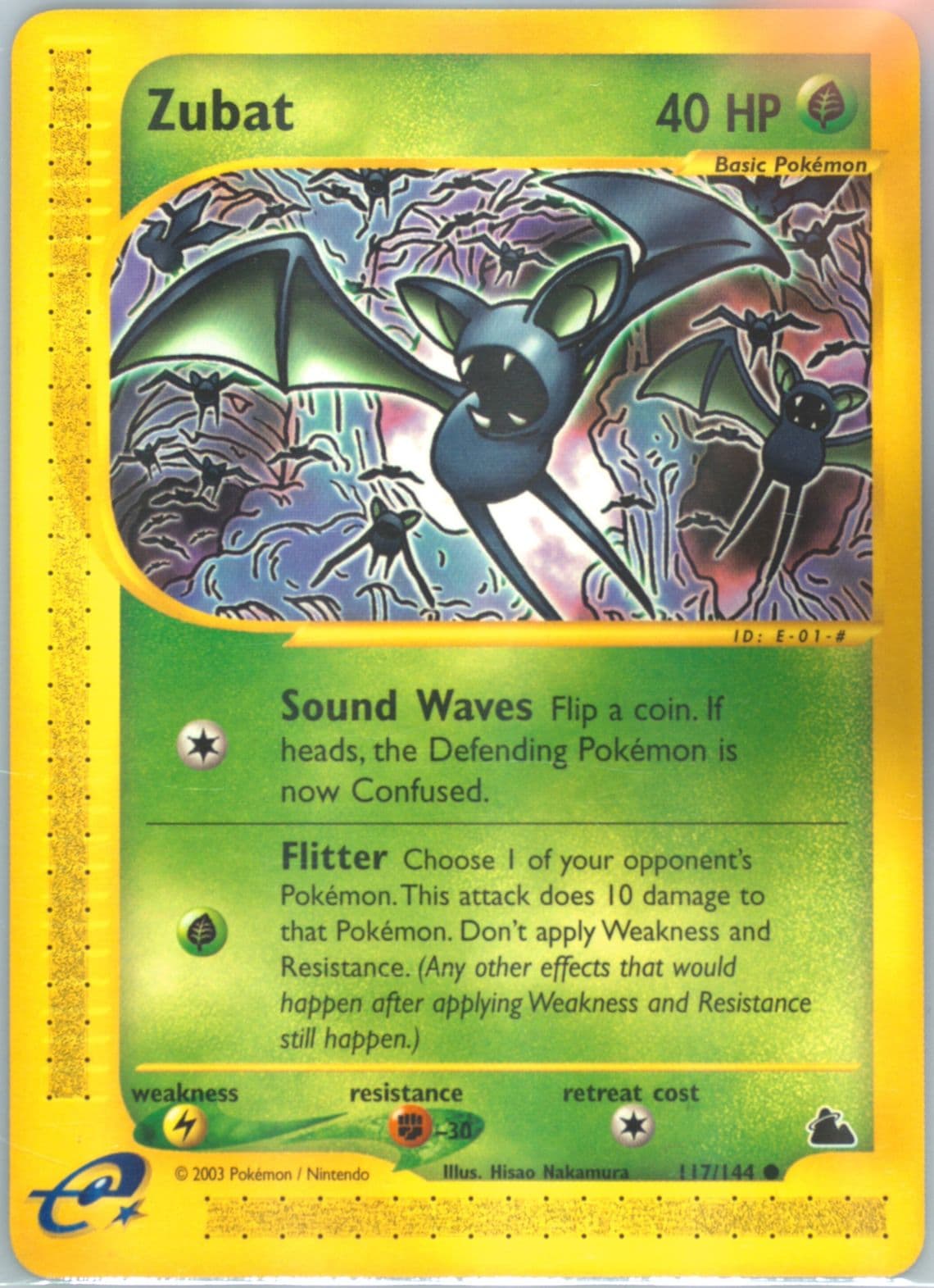 Zubat (117) 2003 Pokemon Skyridge