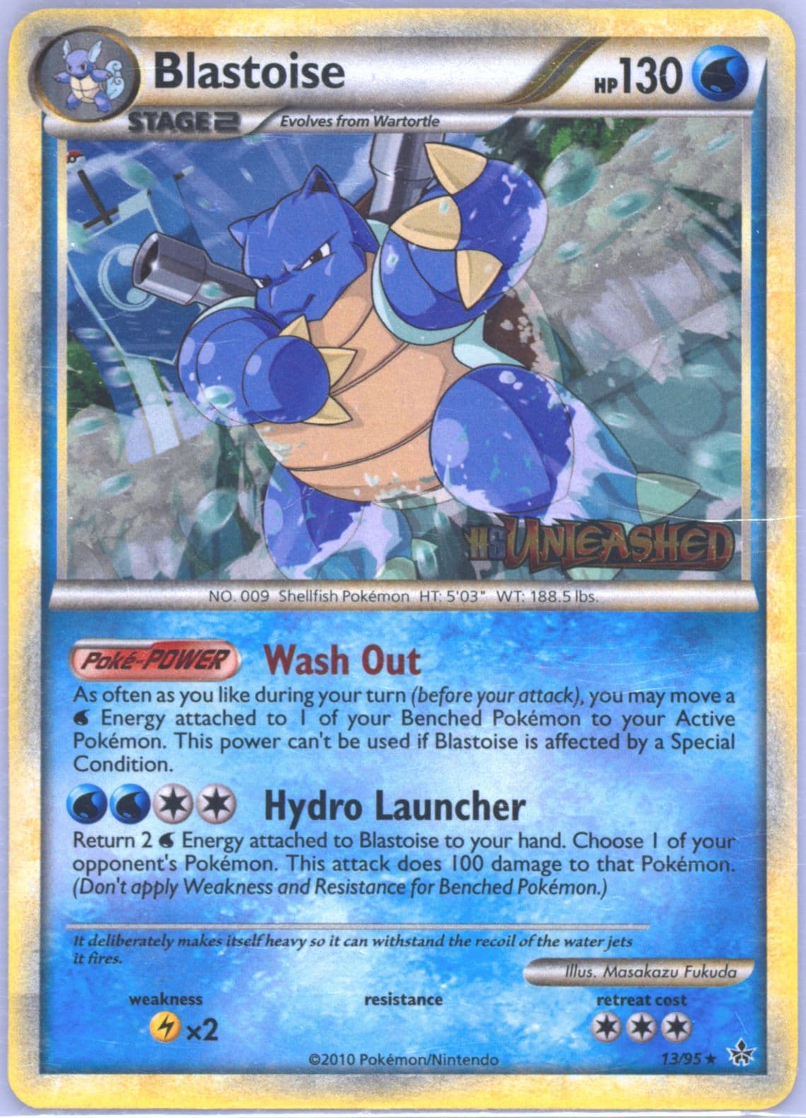Blastoise-Holo Prerelease Promo (13) 2010 Pokemon Heartgold & Soulsilver Unleashed