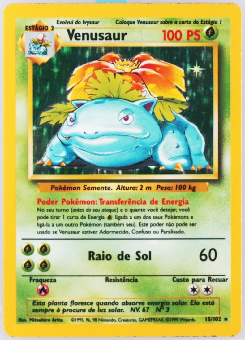 Venusaur-Holo (15) 1999 Pokemon Portuguese