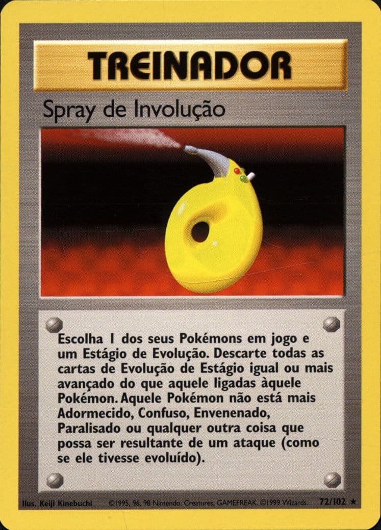 Spray de Involucao (72) 1999 Pokemon Portuguese