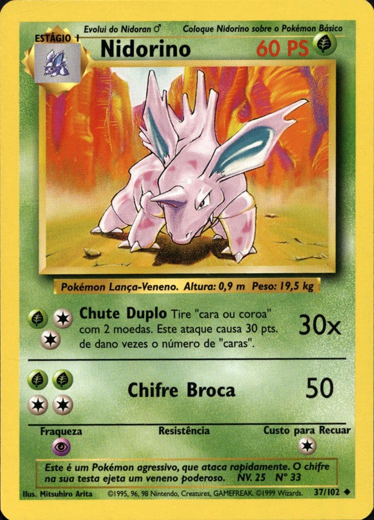 Nidorino (37) 1999 Pokemon Portuguese