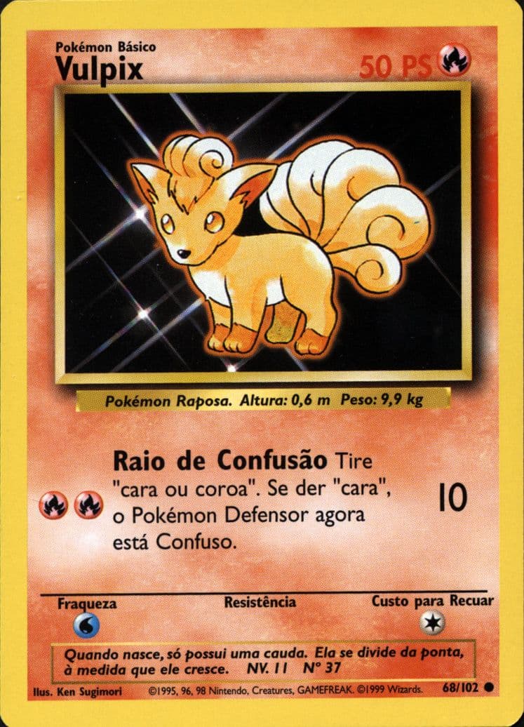 Vulpix (68) 1999 Pokemon Portuguese