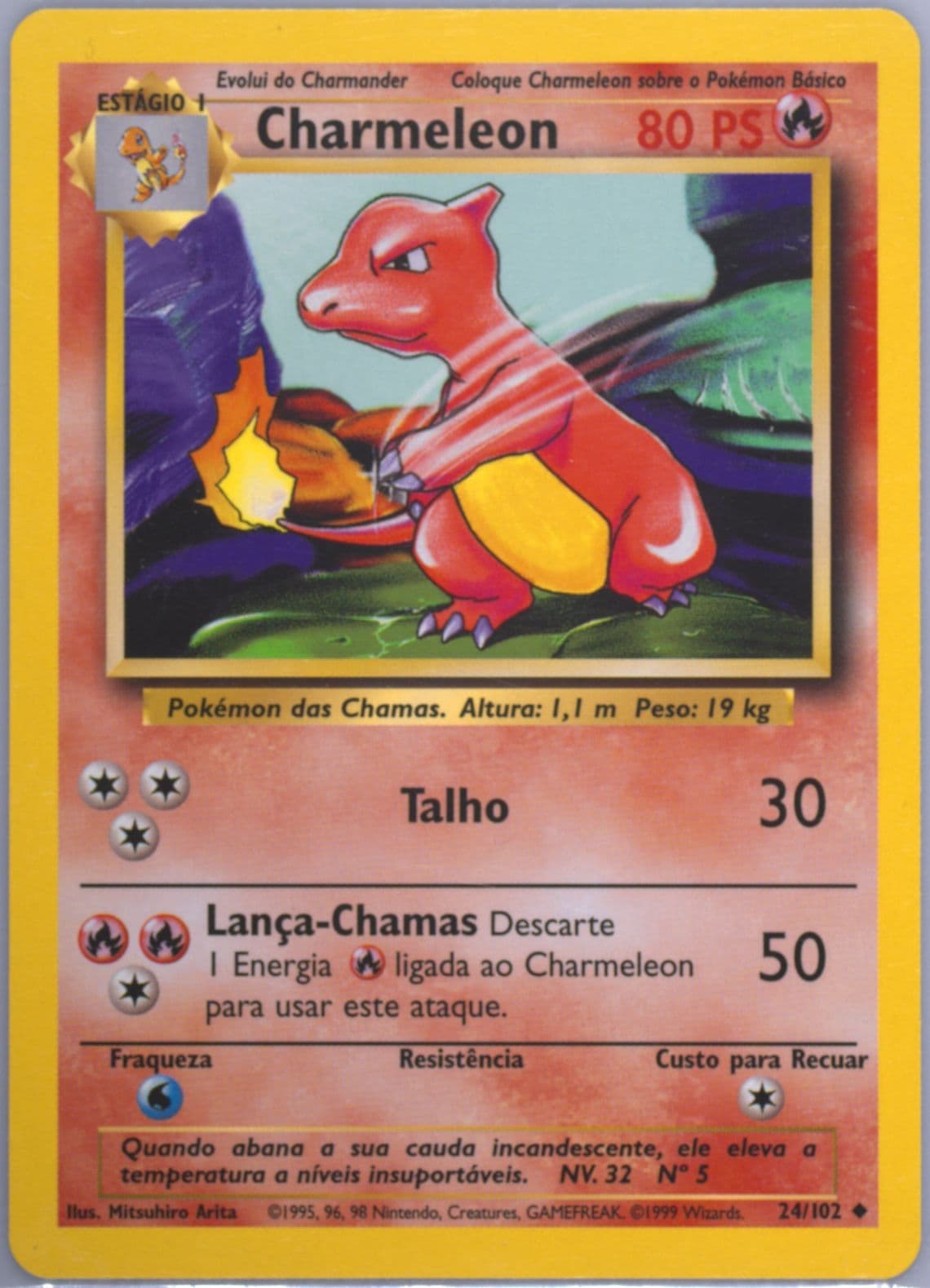 Charmeleon (24) 1999 Pokemon Portuguese