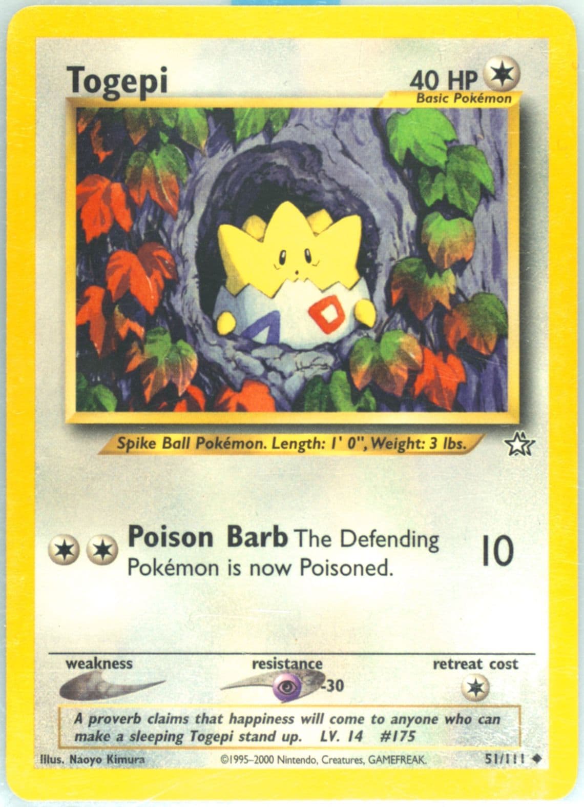 Togepi (51) 2000 Pokemon Neo Genesis