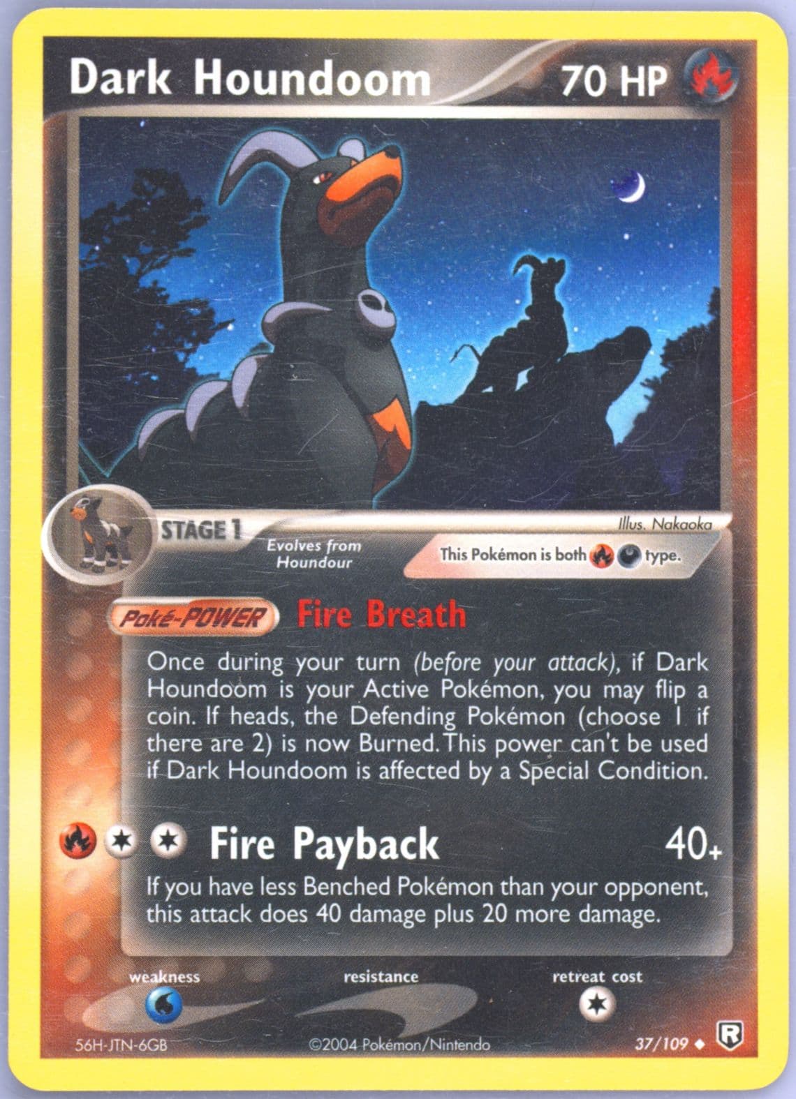 Dark Houndoom (37) 2004 Pokemon EX Team Rocket Returns