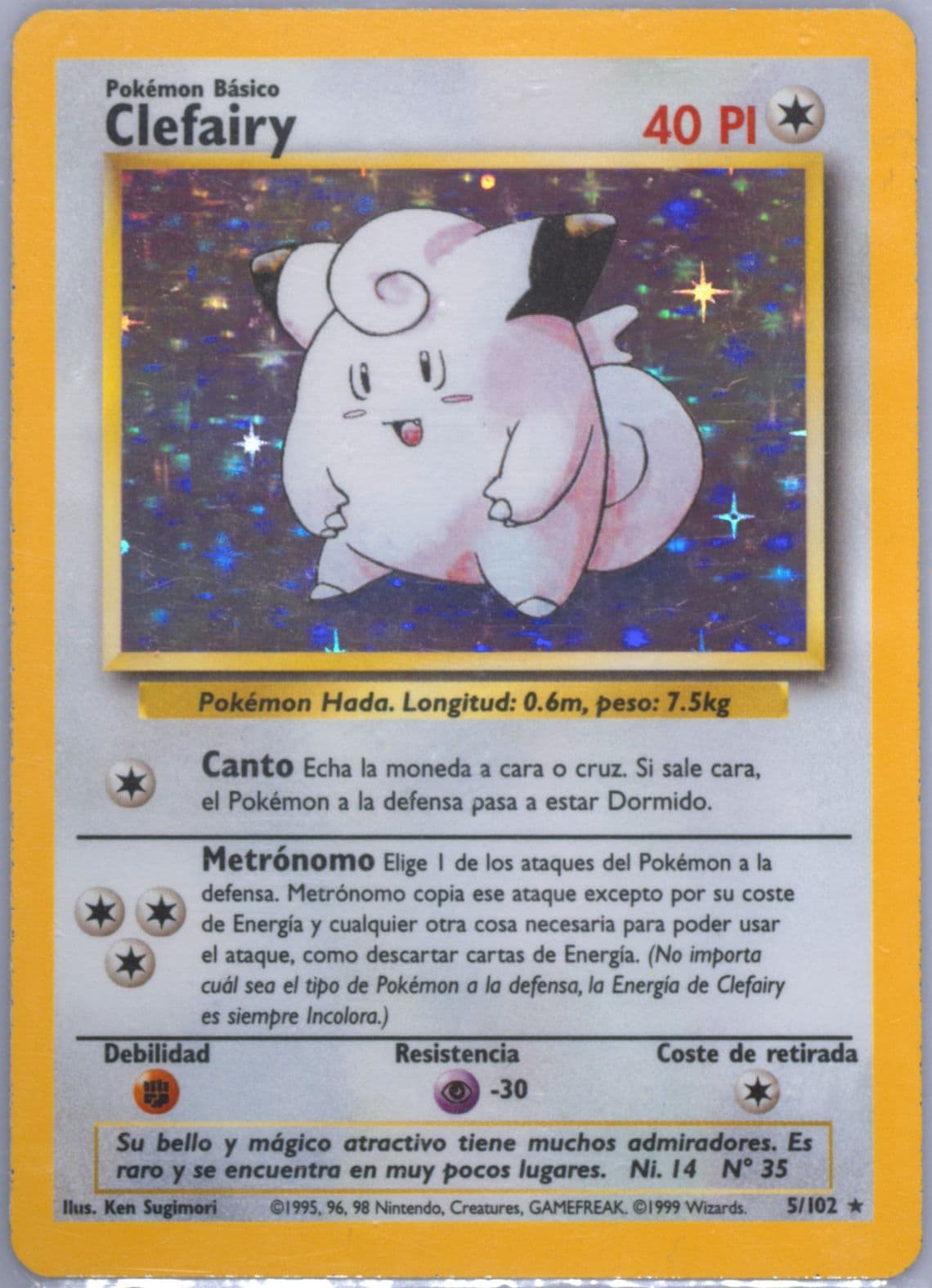 Clefairy-Holo (5) 1999 Pokemon Spanish