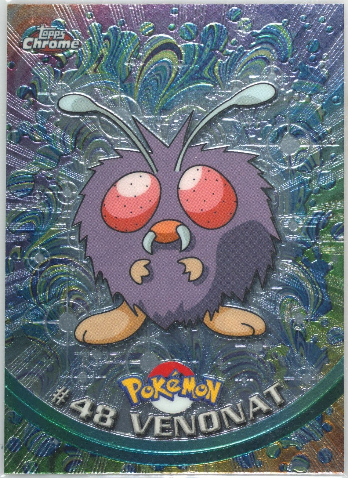 Venonat (48) 2000 Topps Chrome Pokemon T.V.