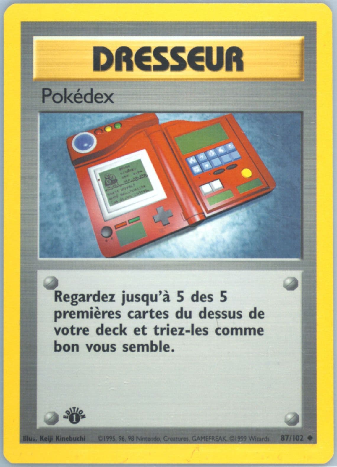 Pokedex 1st Edition (87) 1999 Pokemon French