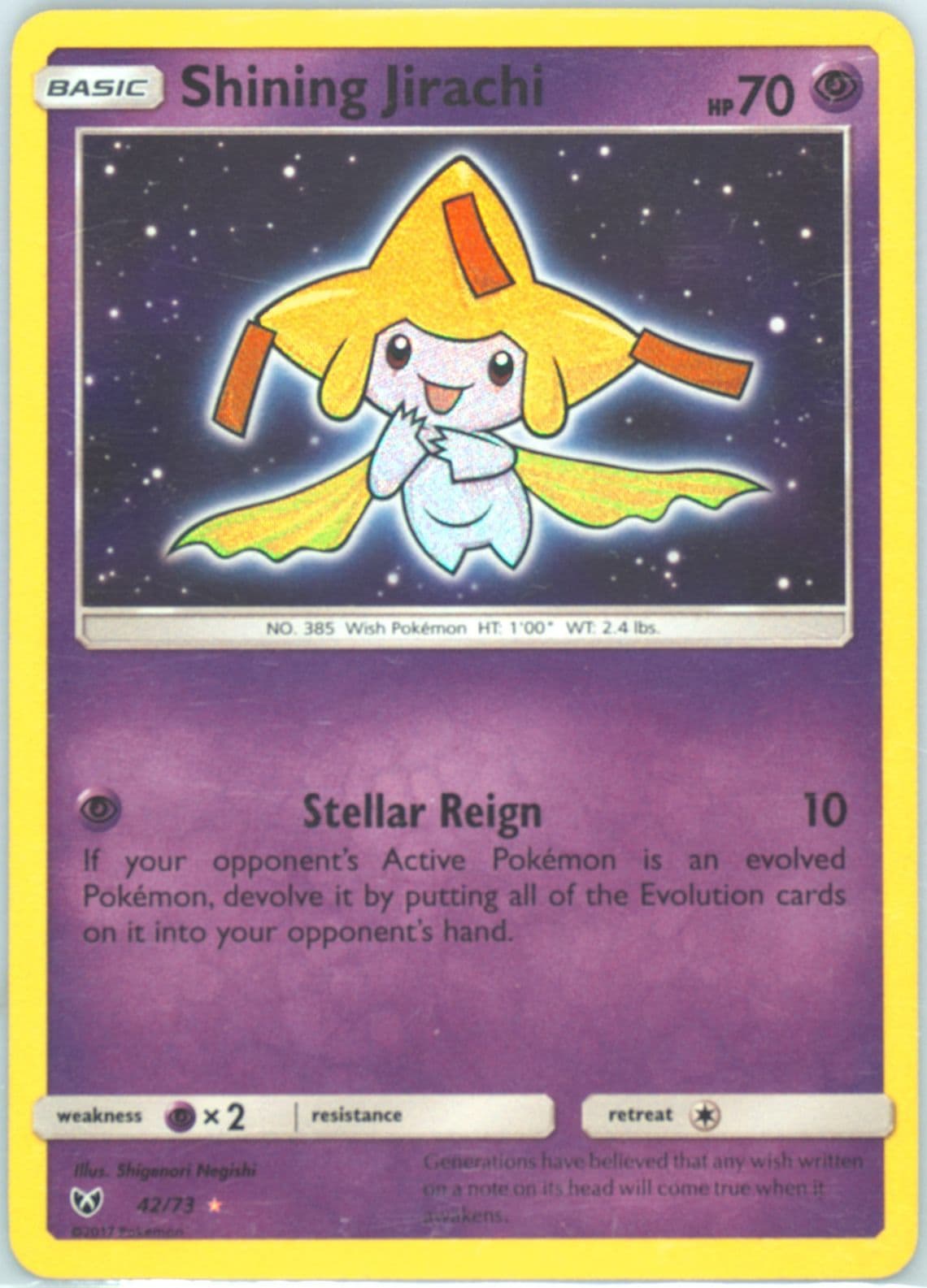 Shining Jirachi-Holo (42) 2017 Pokemon Sun & Moon Shining Legends