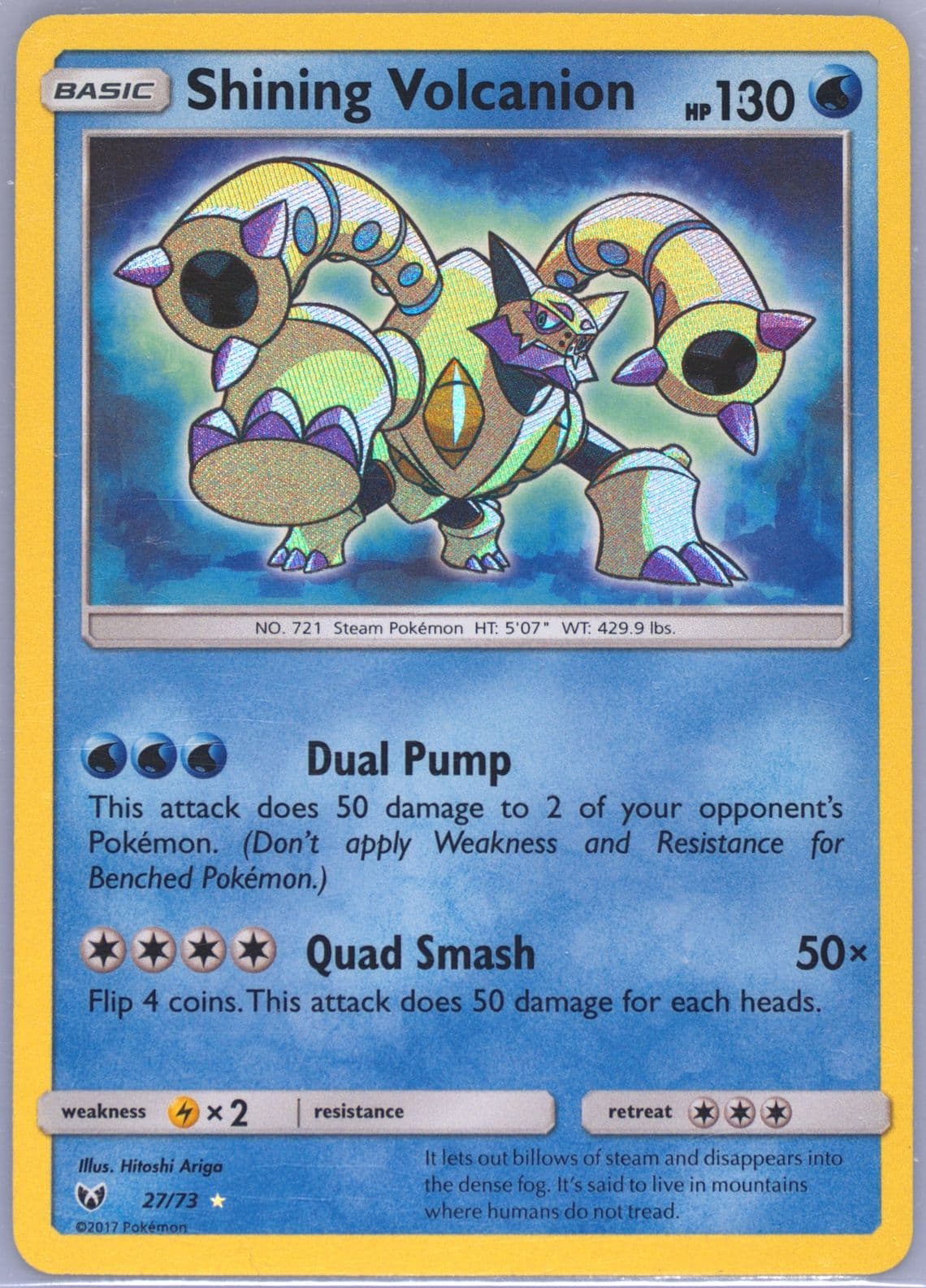 Shining Volcanion-Holo (27) 2017 Pokemon Sun & Moon Shining Legends