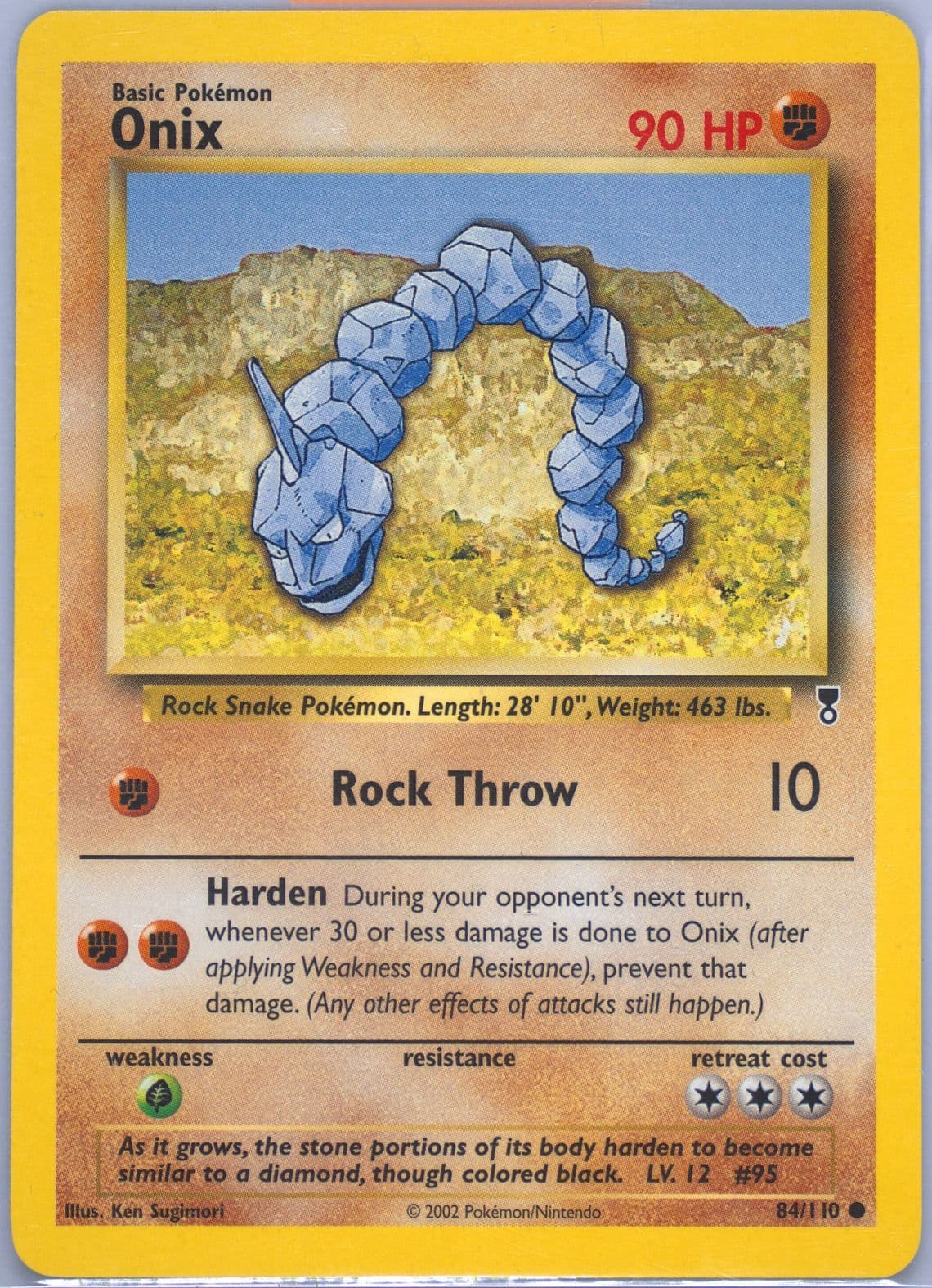 Onix (84) 2002 Pokemon Legendary Collection