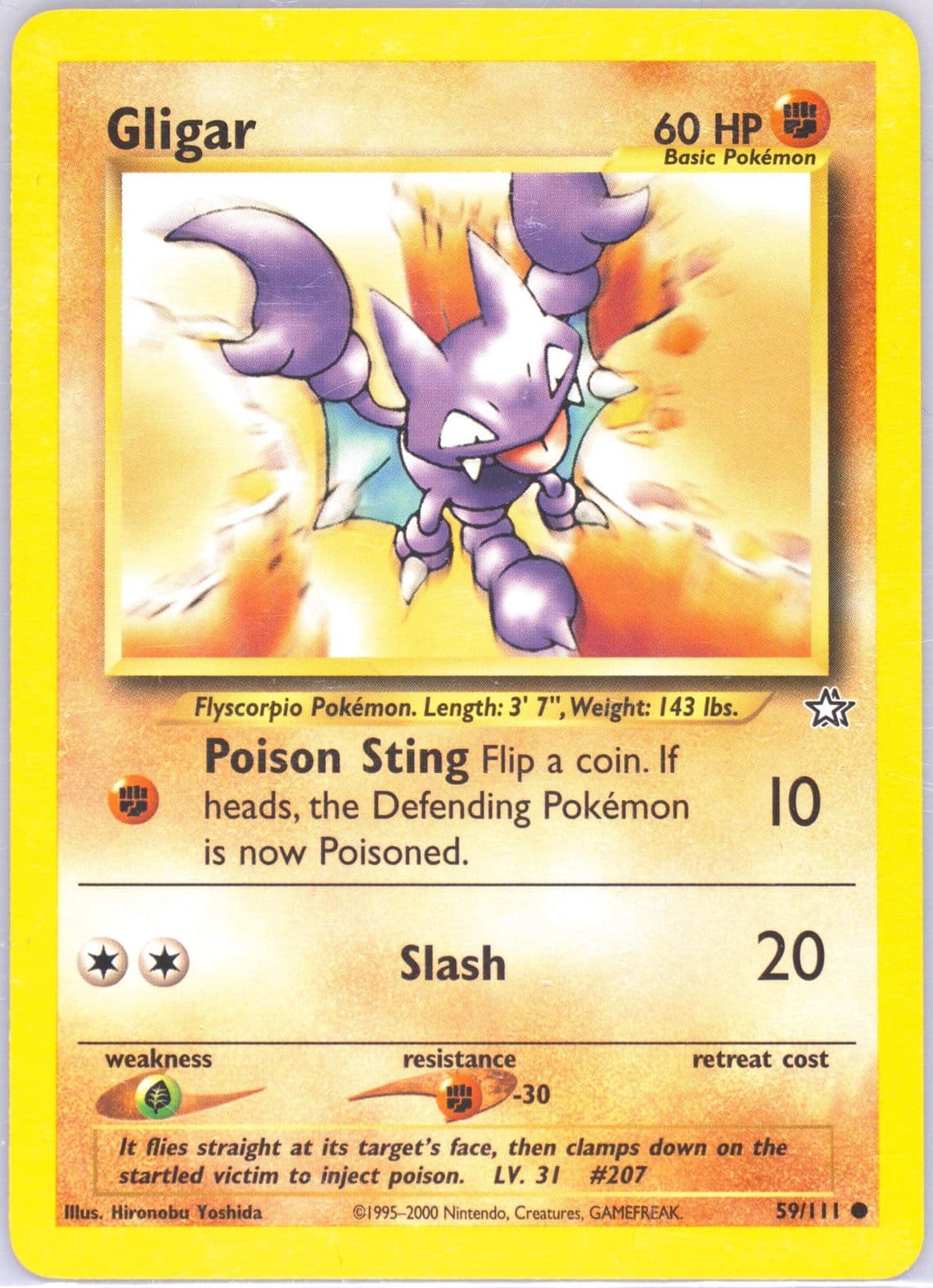 Gligar (59) 2000 Pokemon Neo Genesis