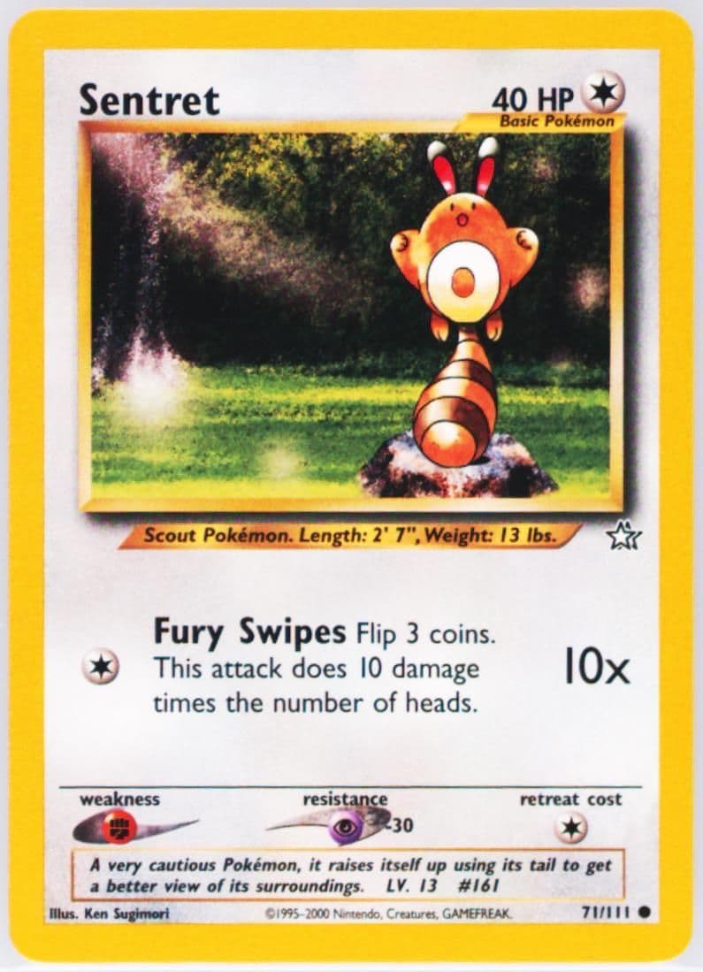 Sentret (71) 2000 Pokemon Neo Genesis