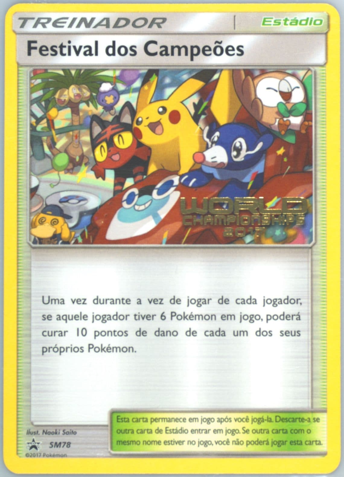 Champions Festival Worlds 17-Portuguese (SM78) 2017 Pokemon SM Black Star Promo