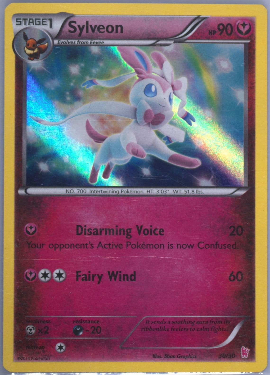 Sylveon-Holo (30) 2014 Pokemon XY Sylveon Half Deck