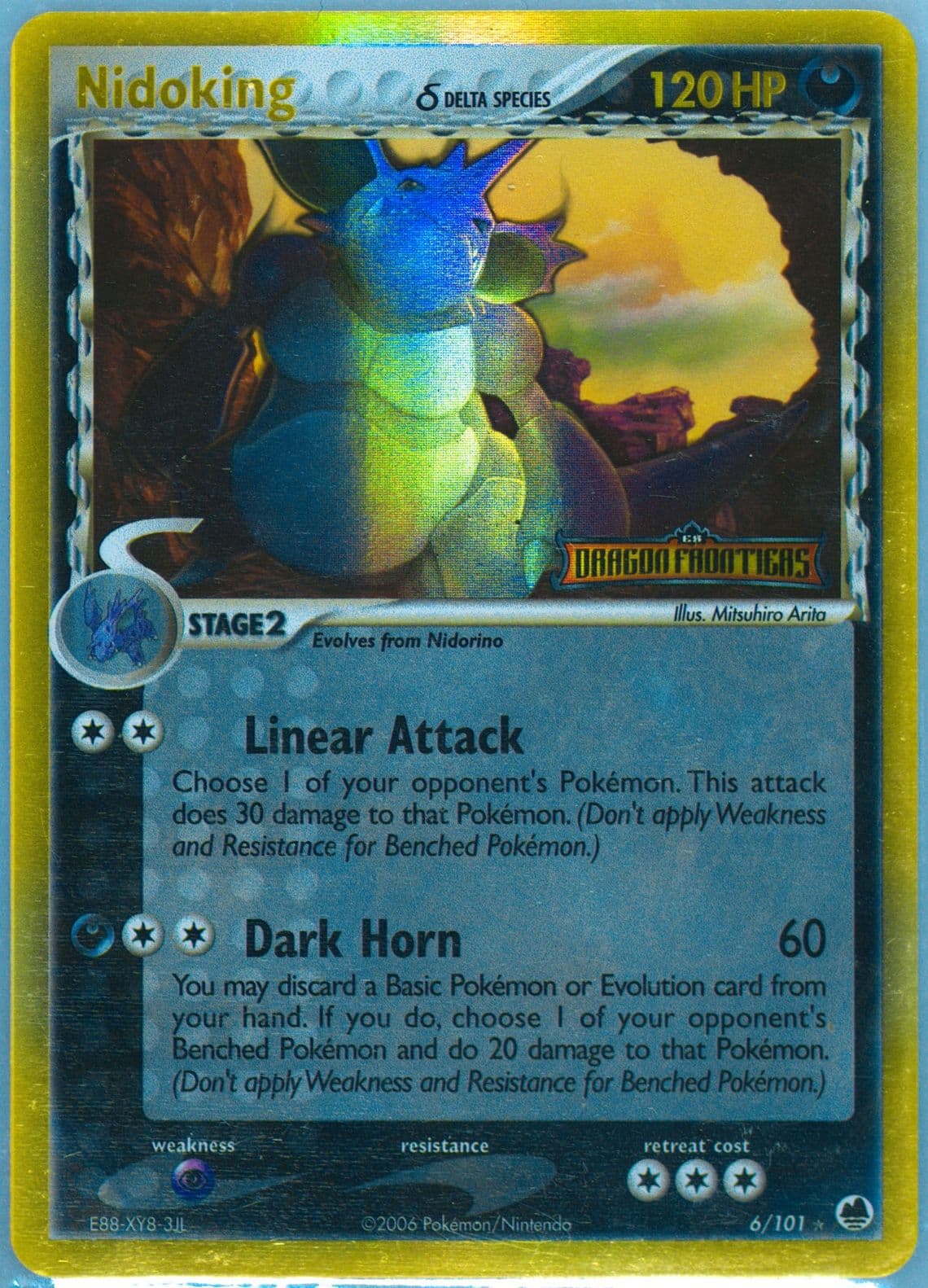 Nidoking-Reverse Foil (6) 2006 Pokemon EX Dragon Frontiers
