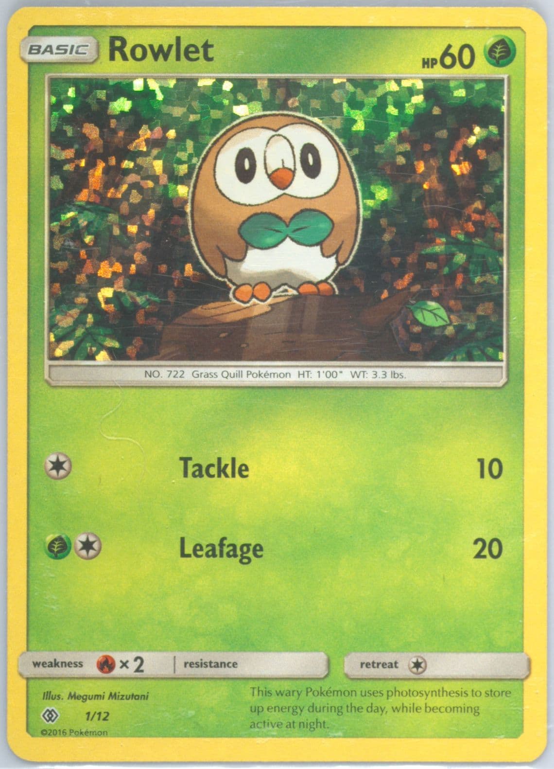 Rowlet (1) 2017 Pokemon McDonald's Collection