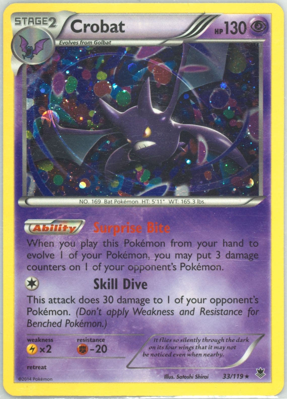 Crobat-Holo Cosmos (33) 2014 Pokemon XY Phantom Forces
