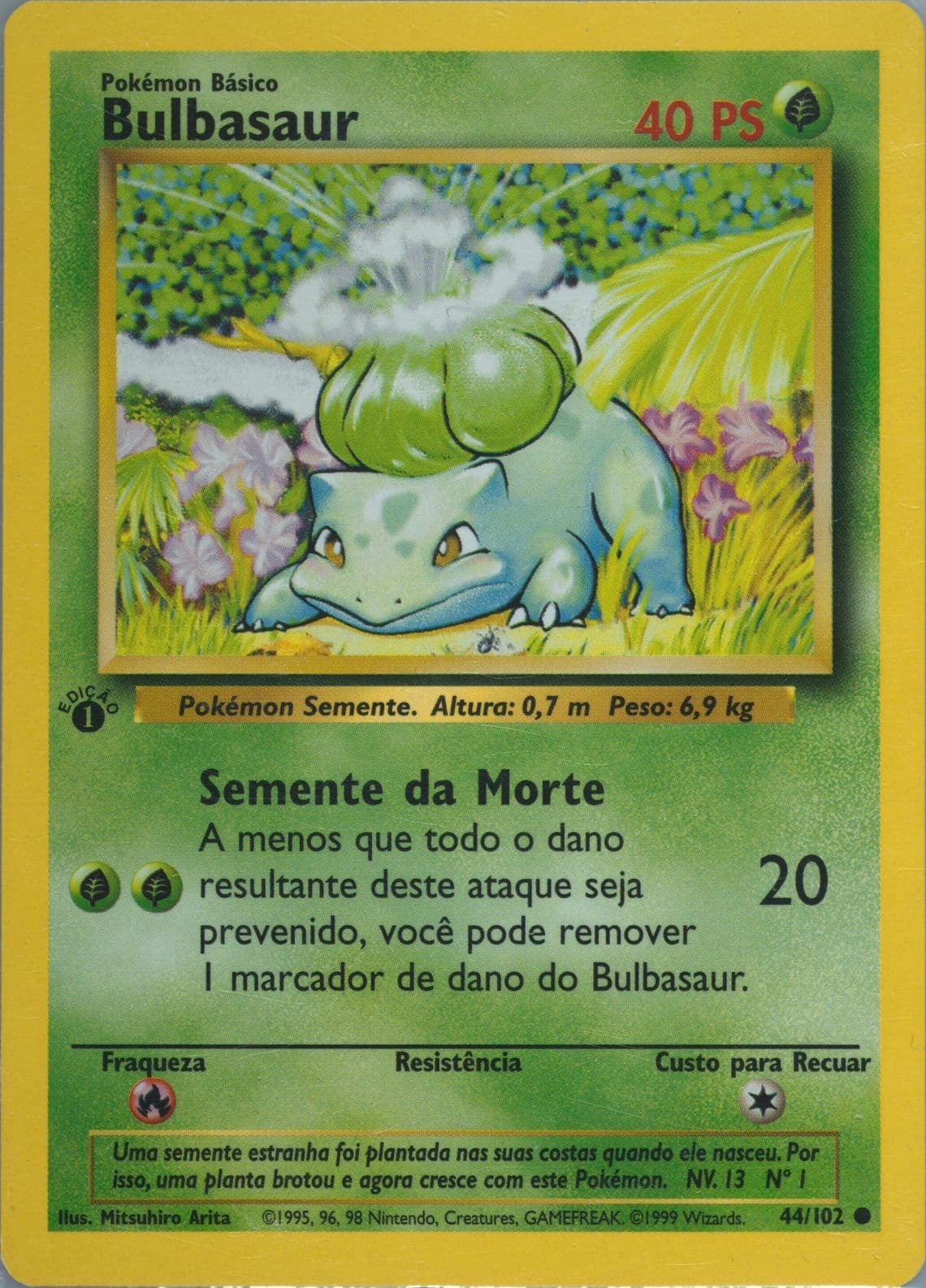 Bulbasaur 1st Edition (44) 1999 Pokemon Portuguese