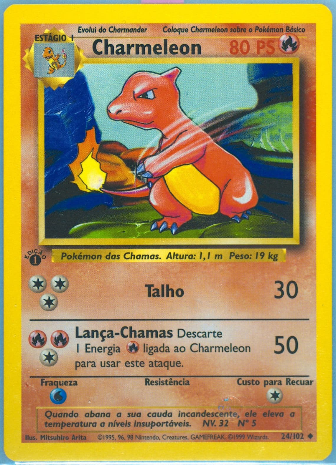 Charmeleon 1st Edition (24) 1999 Pokemon Portuguese