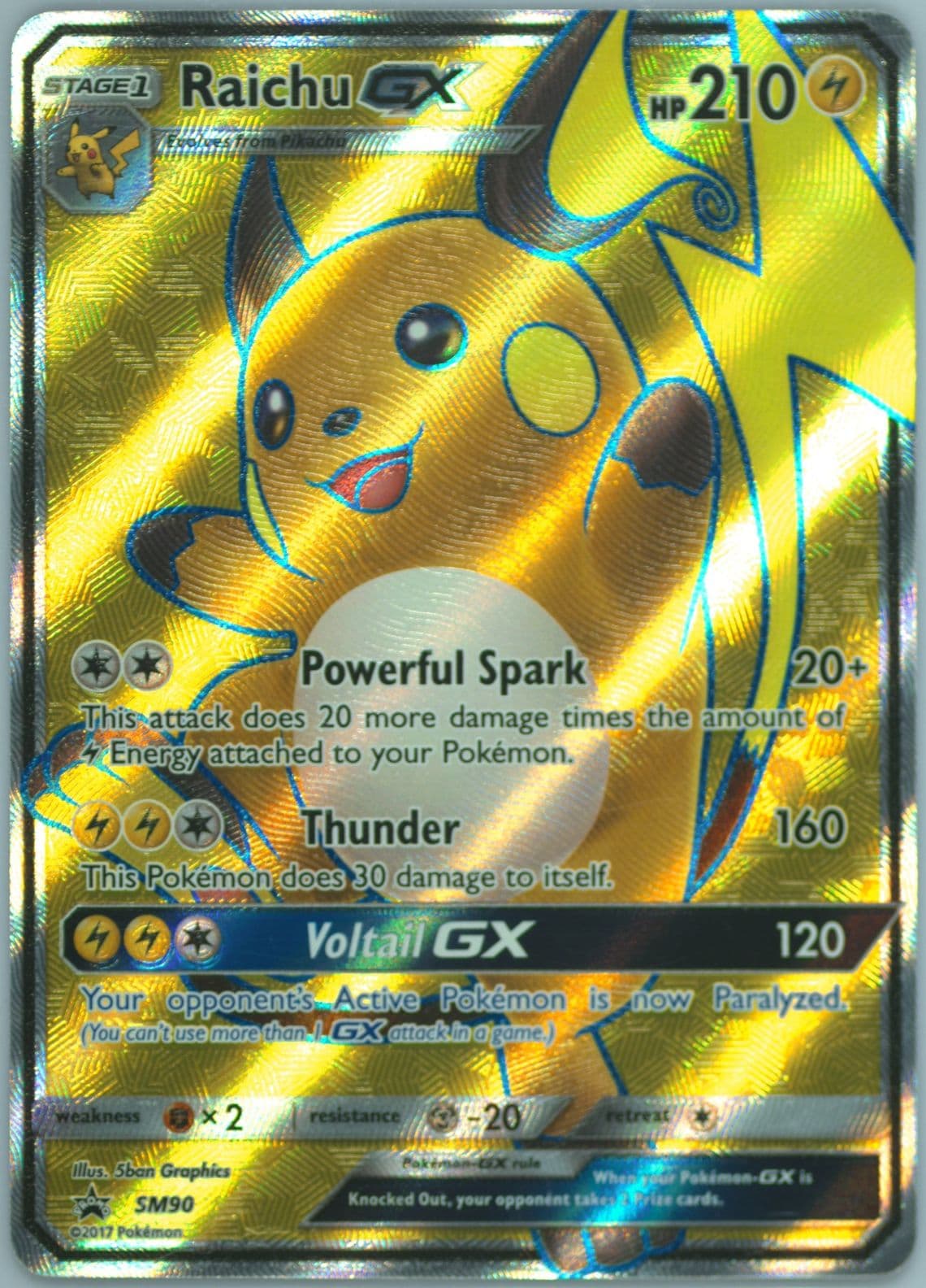 Full Art/Raichu GX Shining Legends Special Collection (SM90) 2017 Pokemon SM Black Star Promo