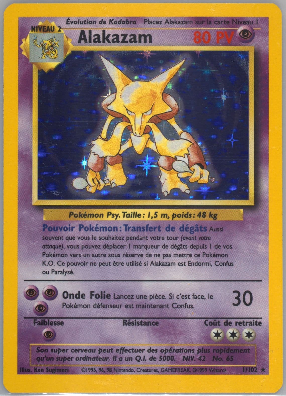 Alakazam-Holo (1) 1999 Pokemon French