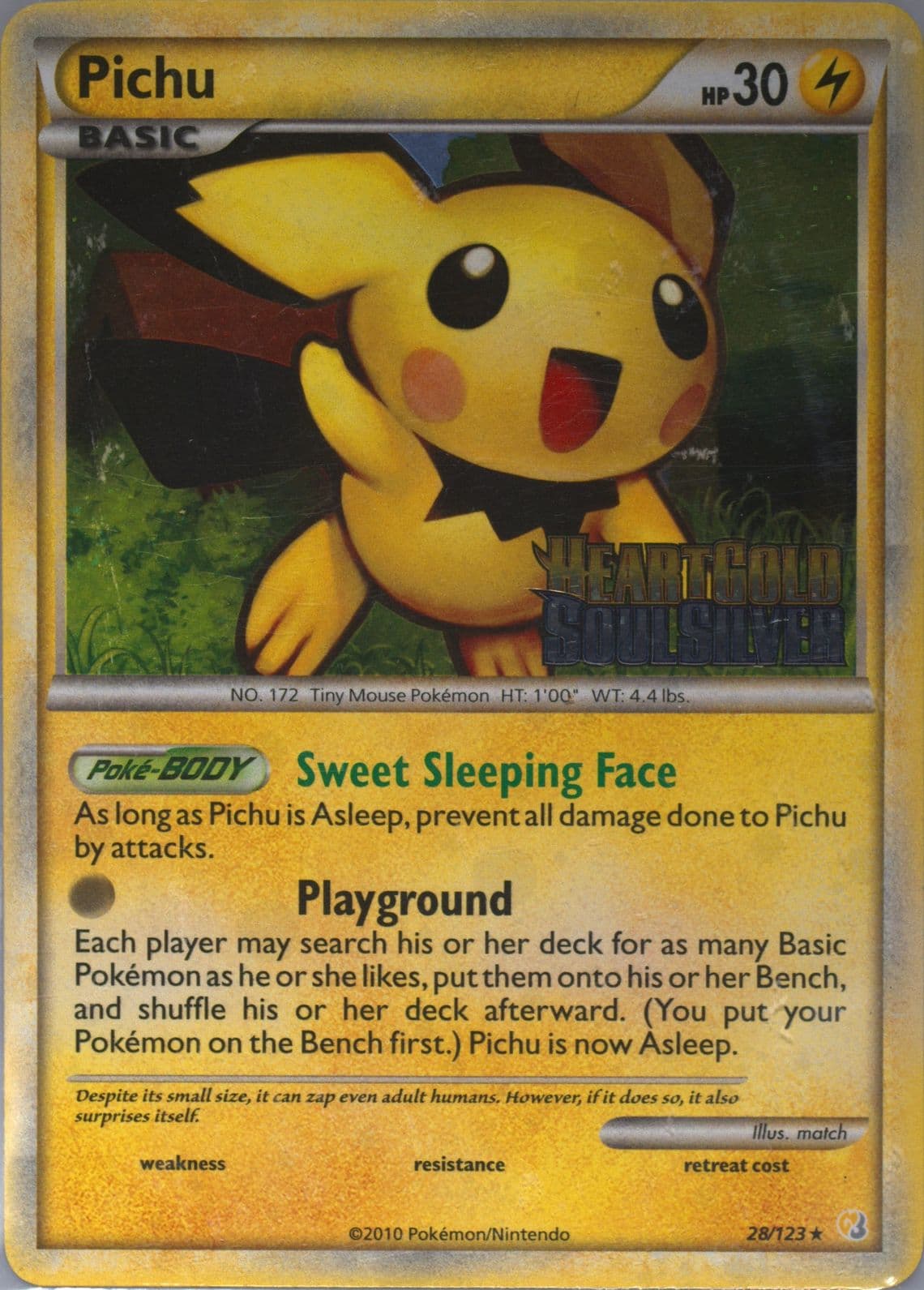 Pichu-Holo Prerelease (28) 2010 Pokemon Heartgold & Soulsilver