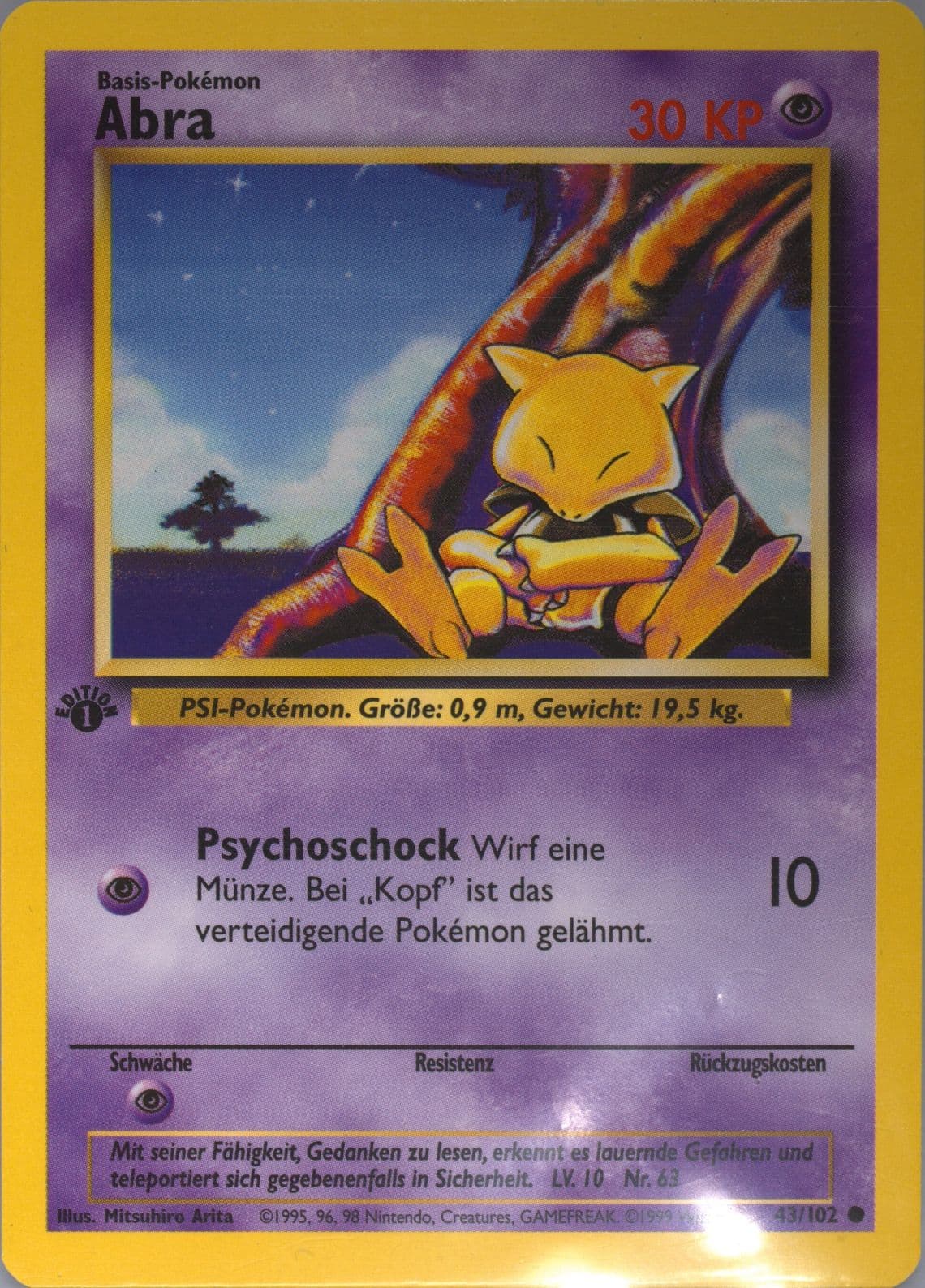 Abra 1st Edition (43) 1999 Pokemon German