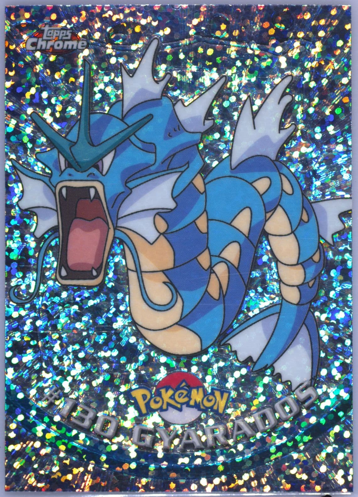 Gyarados Sparkle (130) 2000 Topps Chrome Pokemon T.V.