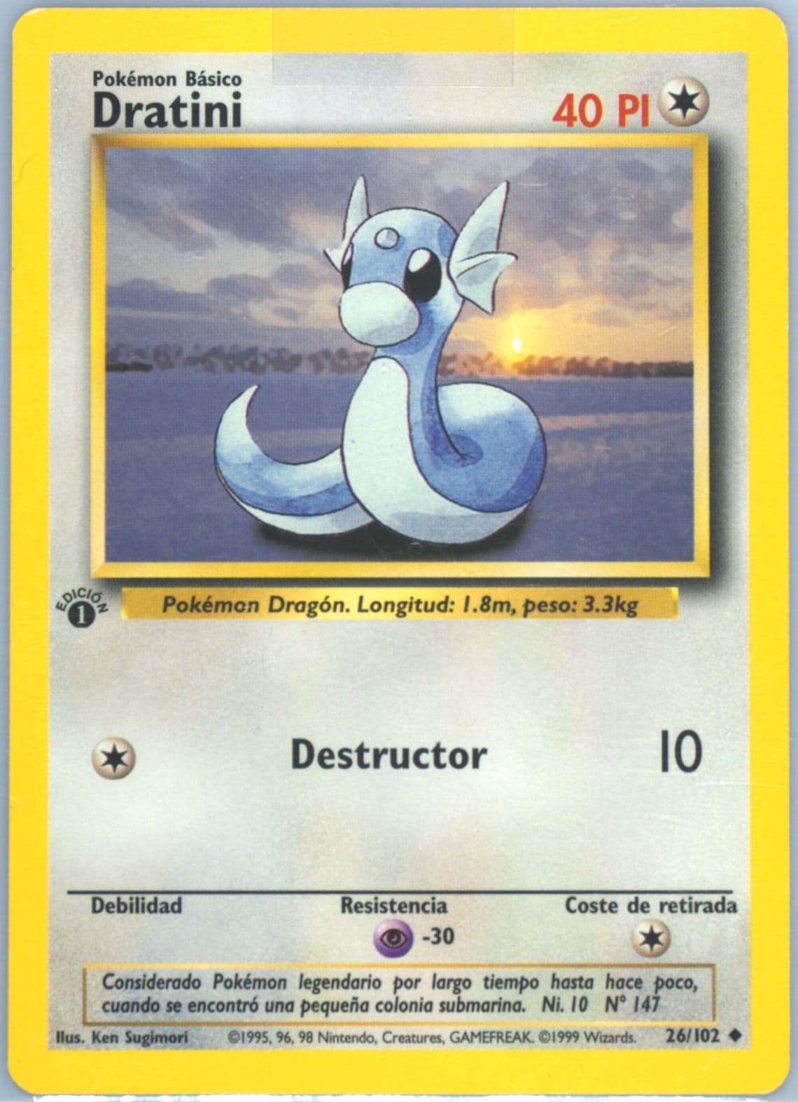 Dratini 1st Edition (26) 1999 Pokemon Spanish