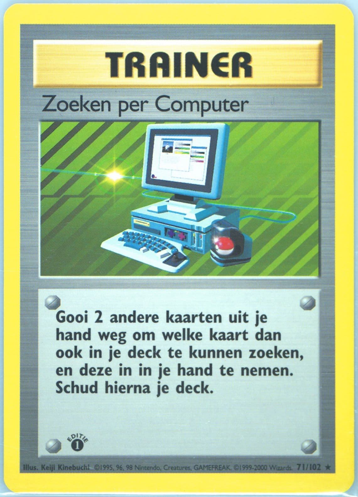 Zoeken Per Computer 1st Edition (71) 1999 Pokemon Dutch