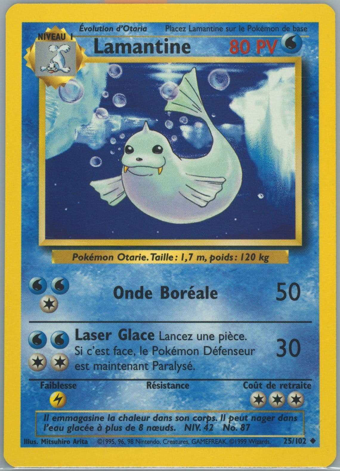 Lamantine (25) 1999 Pokemon French