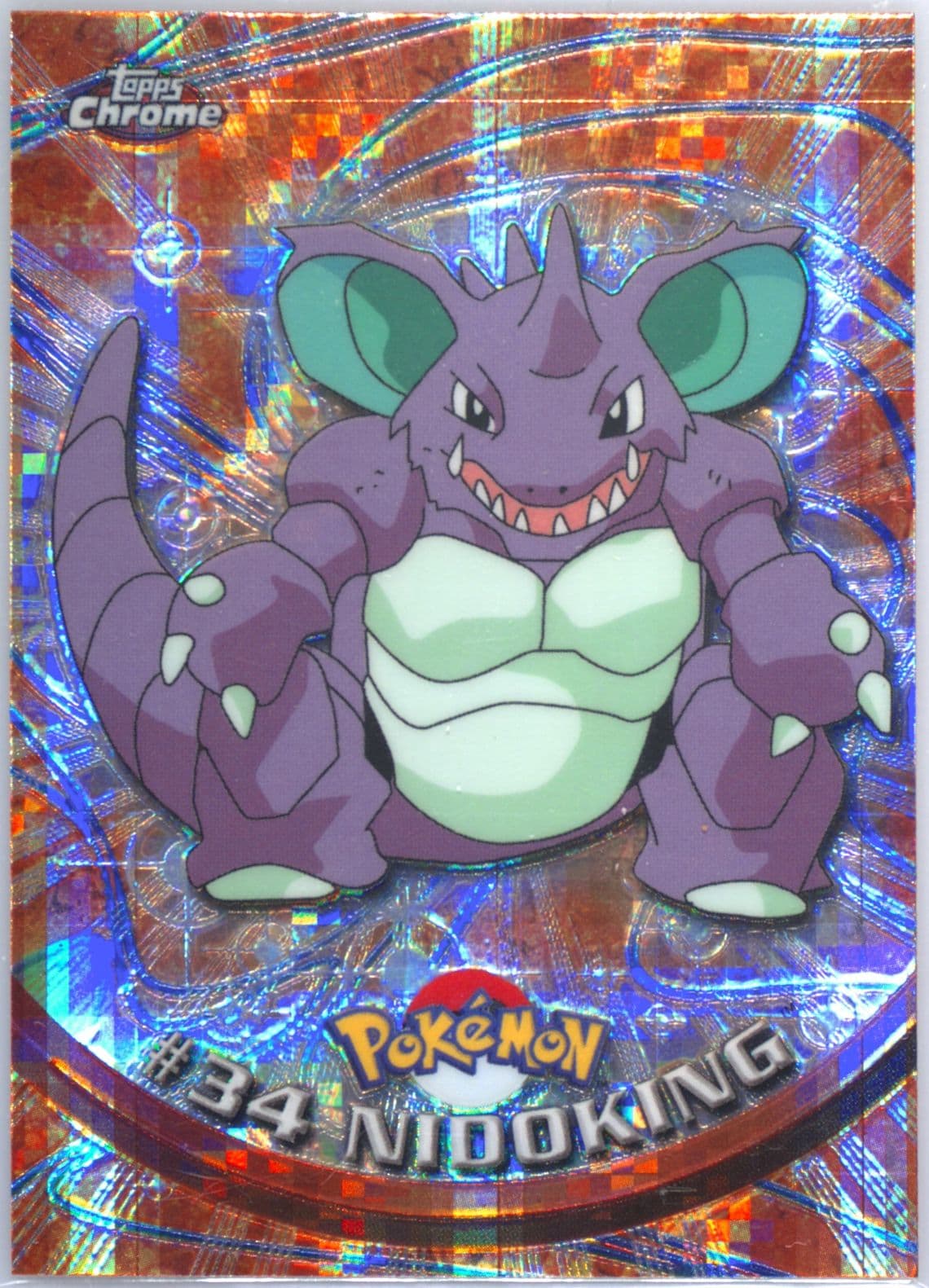 Nidoking Tekno (34) 2000 Topps Chrome Pokemon T.V.
