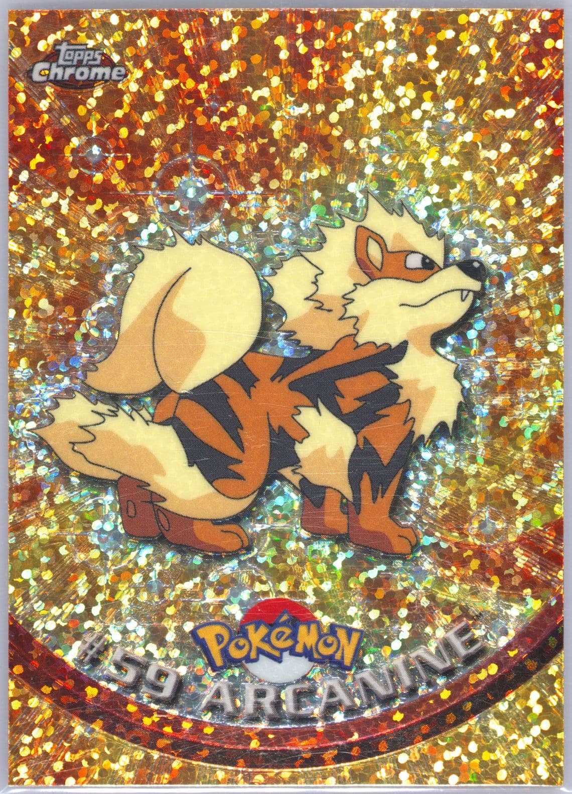 Arcanine Sparkle (59) 2000 Topps Chrome Pokemon T.V.