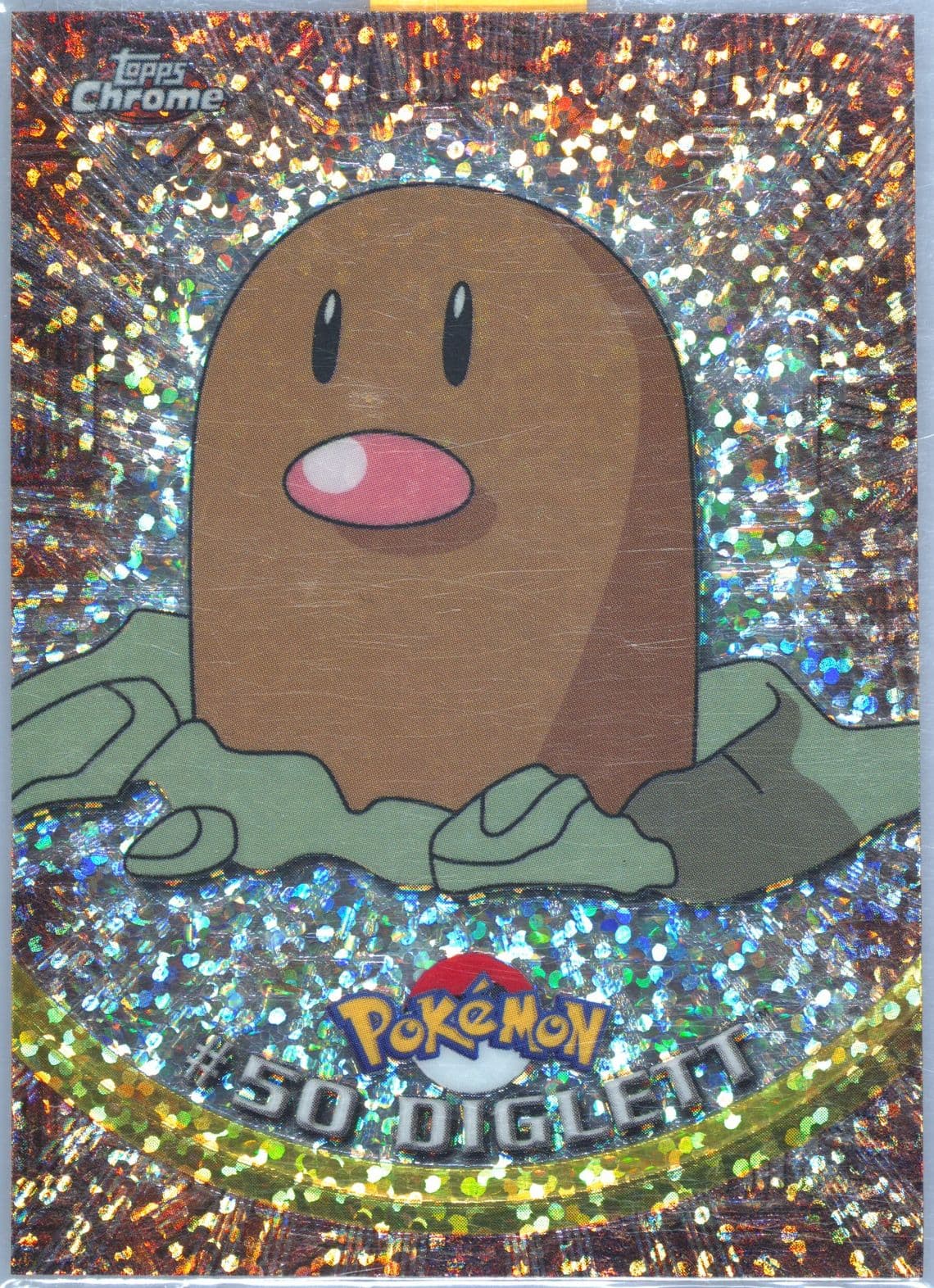 Diglett Sparkle (50) 2000 Topps Chrome Pokemon T.V.