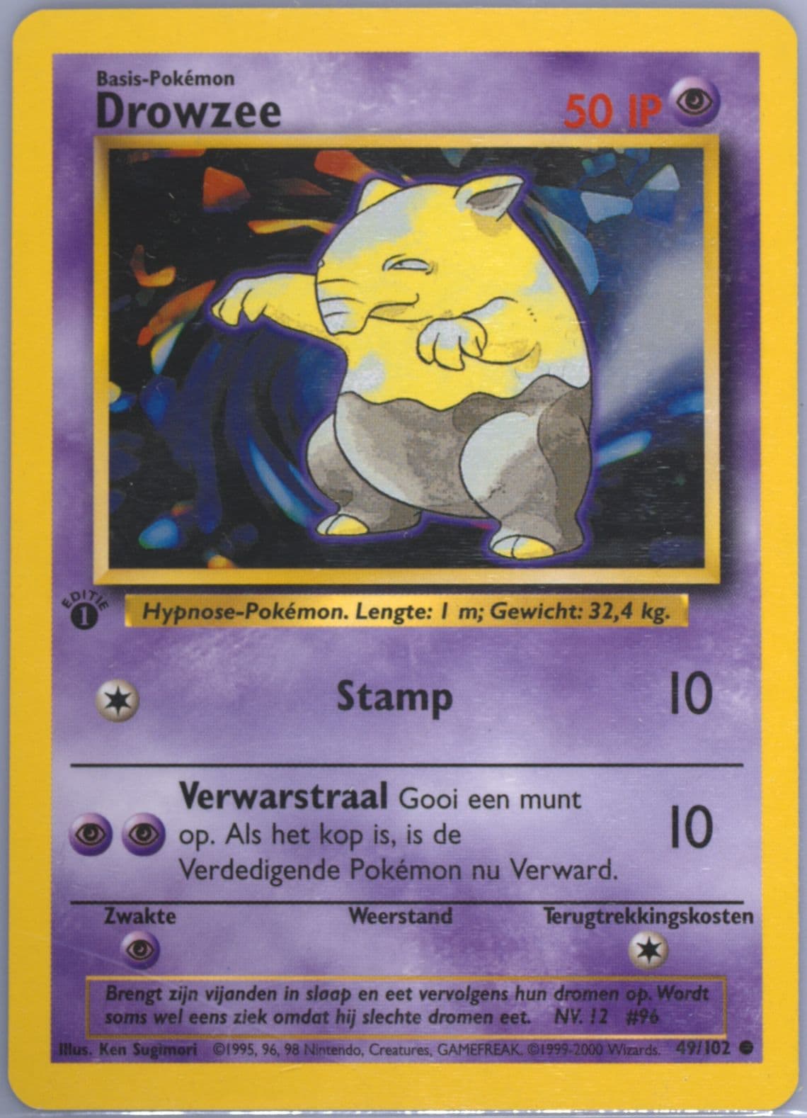 Drowzee 1st Edition (49) 1999 Pokemon Dutch