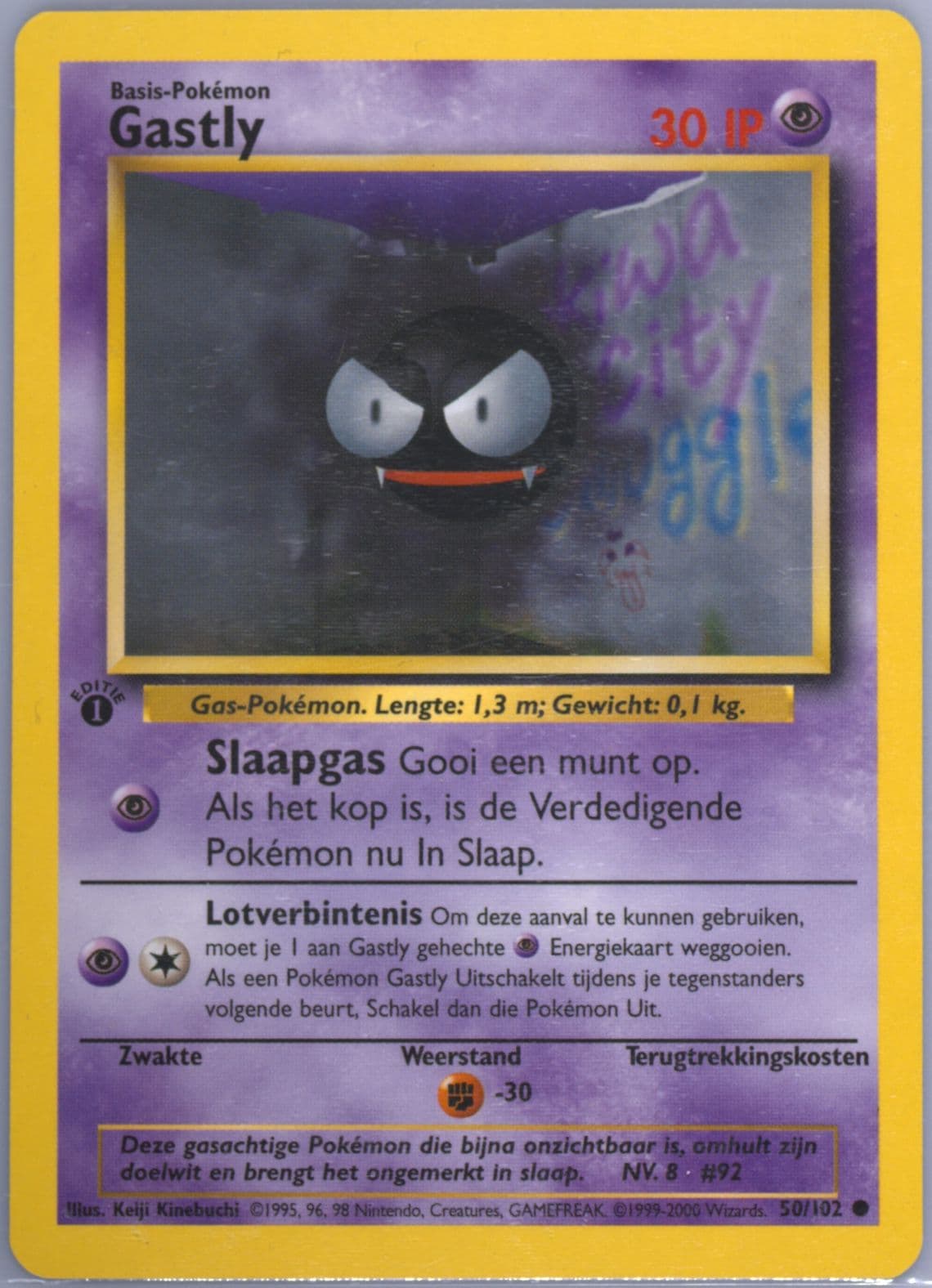 Gastly 1st Edition (50) 1999 Pokemon Dutch