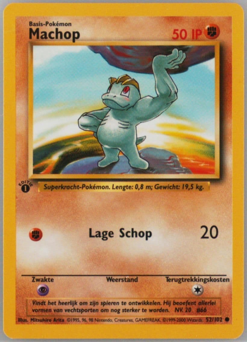 Machop 1st Edition (52) 1999 Pokemon Dutch