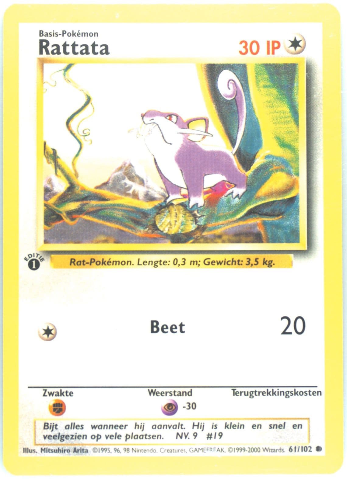 Rattata 1st Edition (61) 1999 Pokemon Dutch