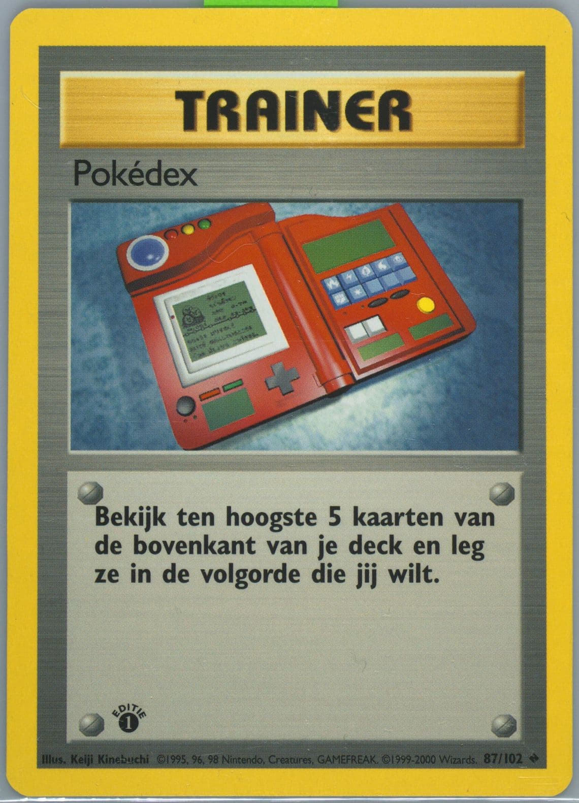 Pokedex 1st Edition (87) 1999 Pokemon Dutch