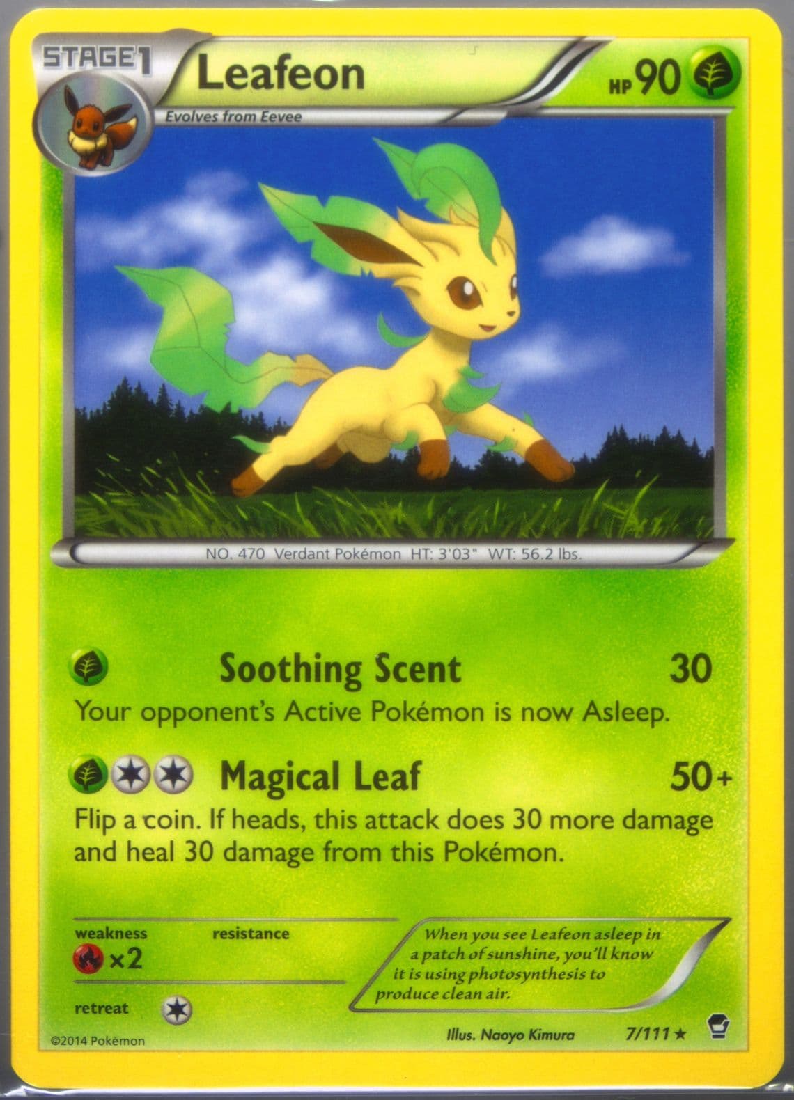 Leafeon (7) 2014 Pokemon XY Furious Fists