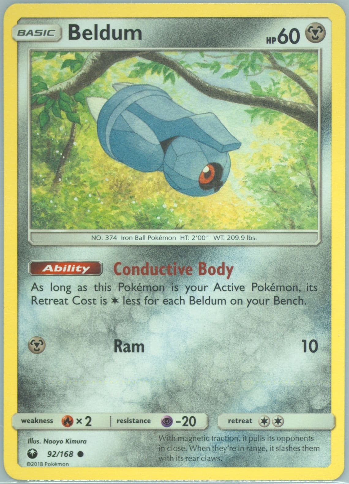 Beldum (92) 2018 Pokemon Sun & Moon Celestial Storm