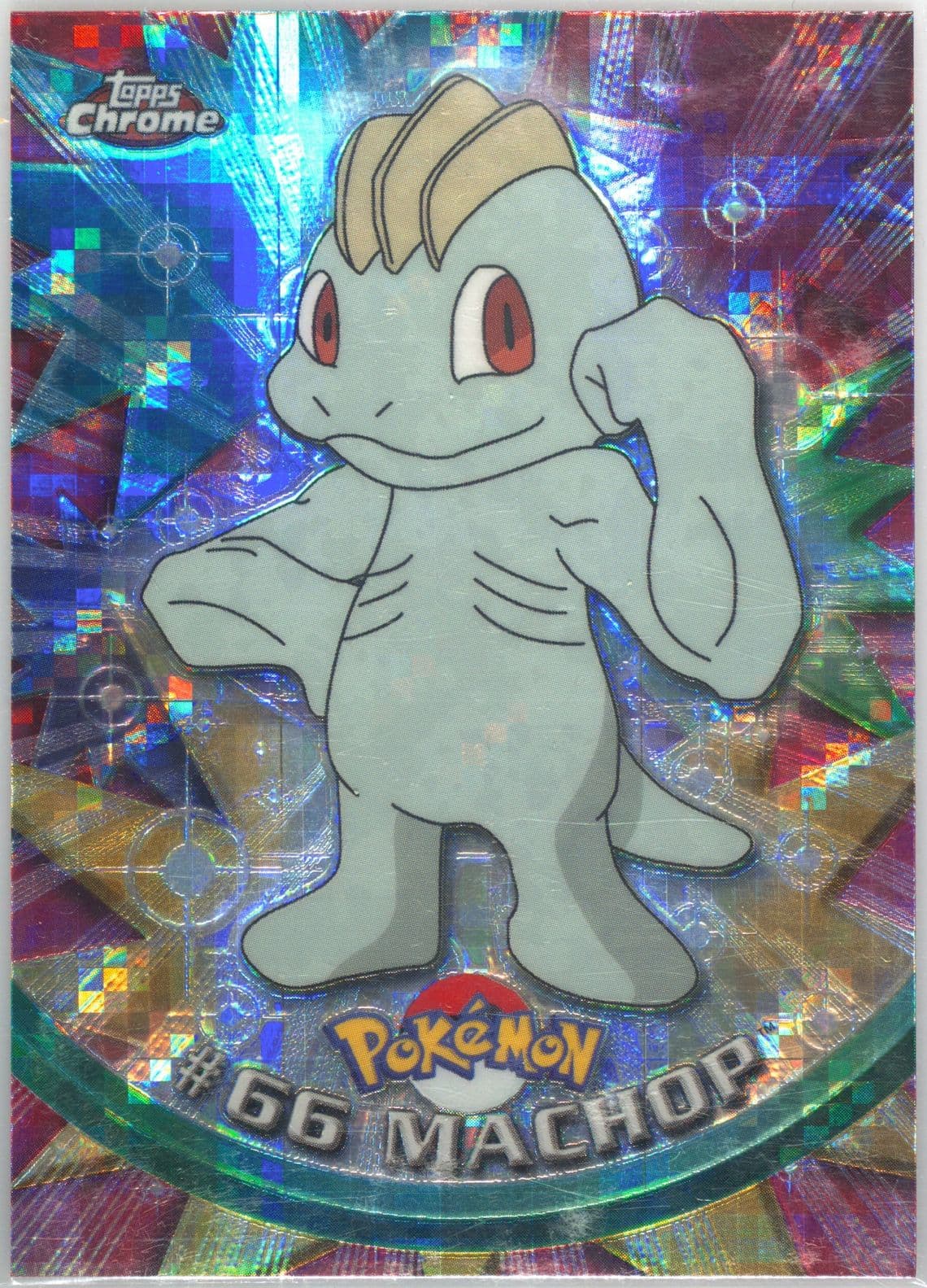 Machop Tekno (66) 2000 Topps Chrome Pokemon T.V.