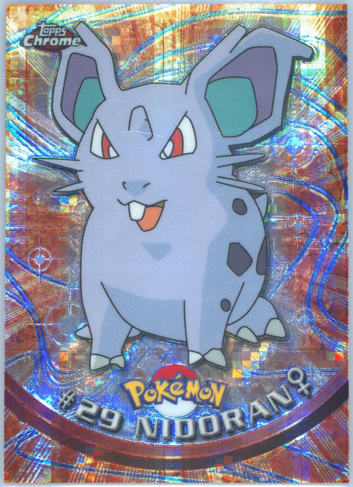 Nidoran Tekno (29) 2000 Topps Chrome Pokemon T.V.